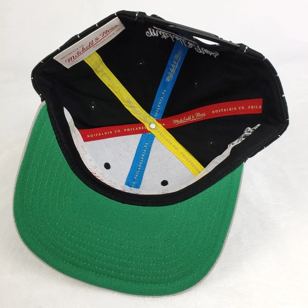 Joe Fresh Goods Mitchell & Ness Snapback Hat Cap 3D Logo Black White Stripe New
